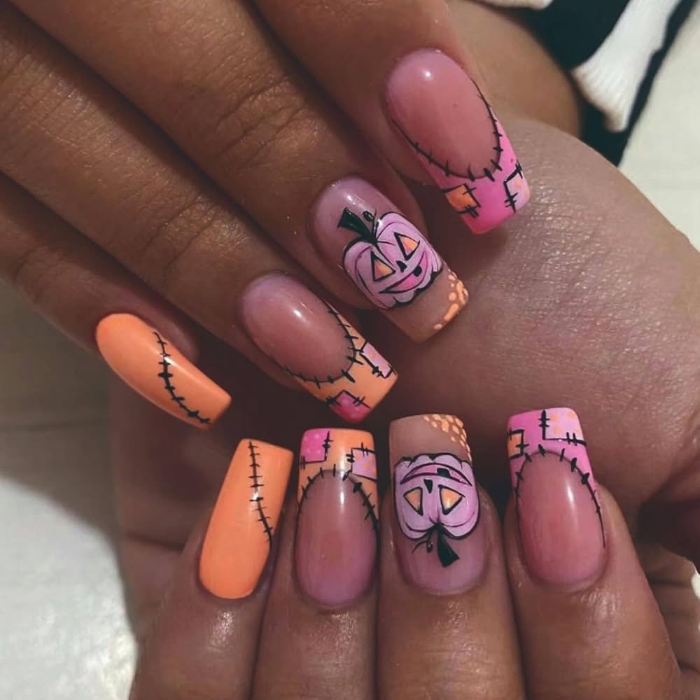 Cute Halloween Press On Nails